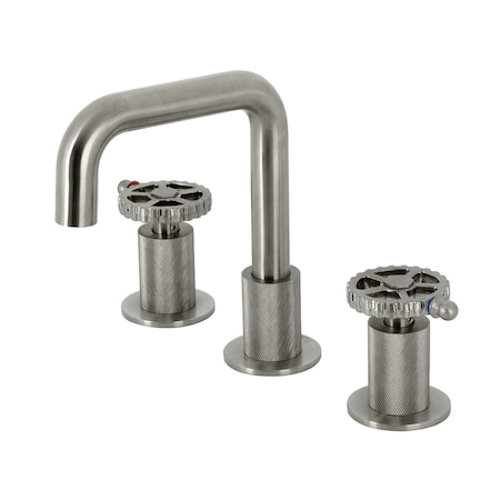 Kingston Brass Widespread Bathroom Faucet with Push PopUp, Brushed Nickel KS1418CG